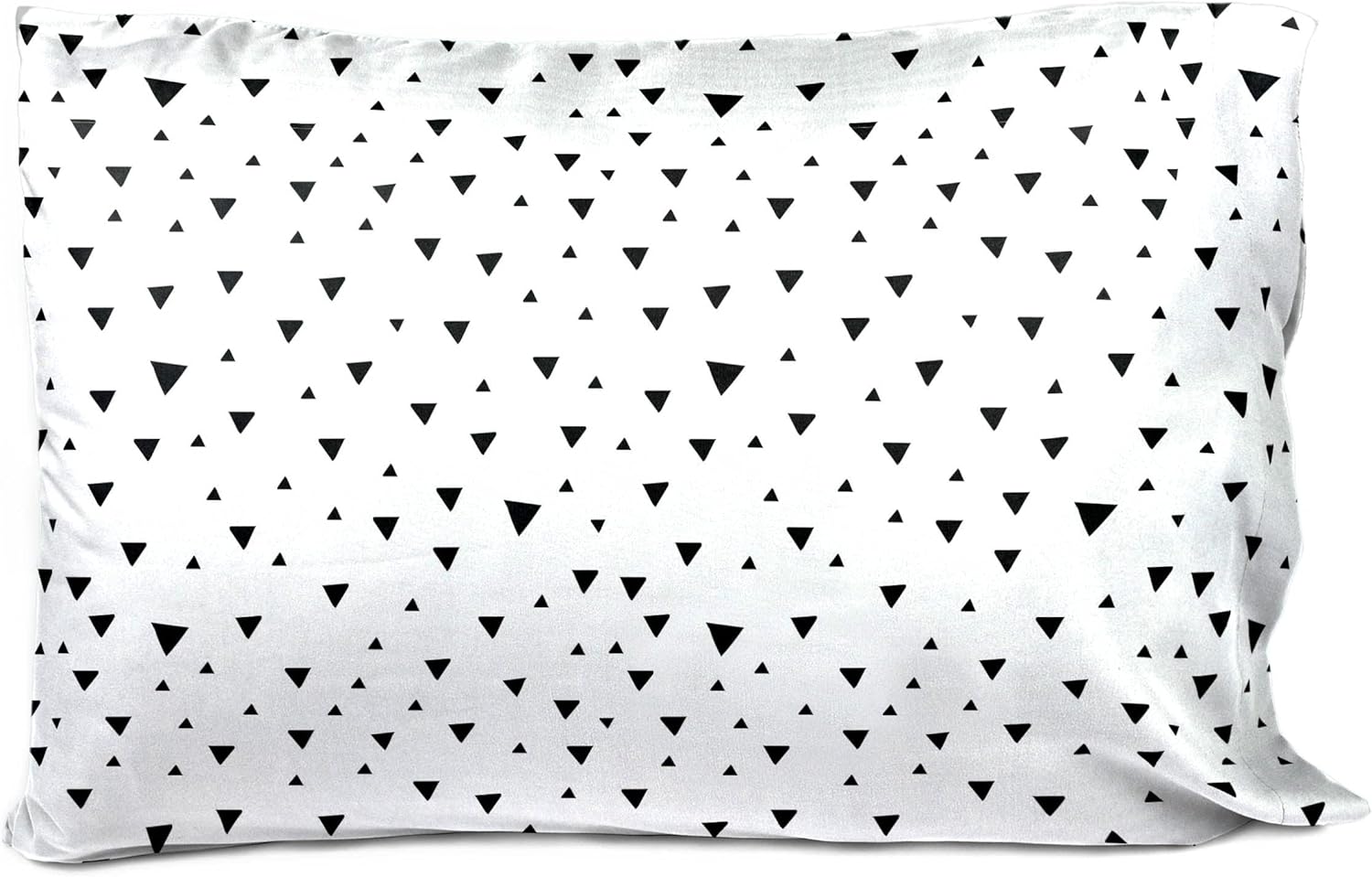Saturday Park Funda de almohada moderna de triángulos negros, ropa de cama 100% algodón, certificado Oeko-TEX
