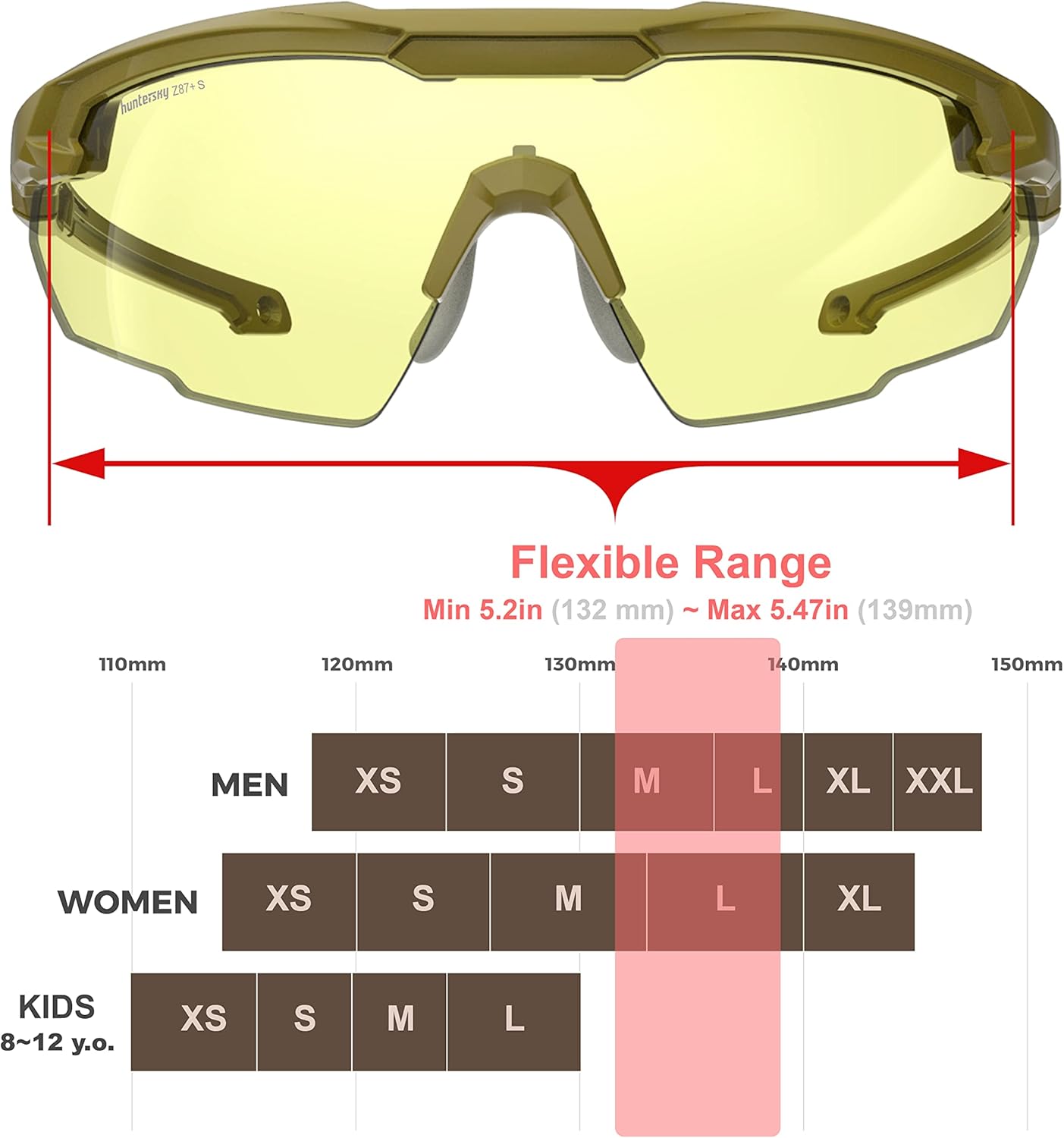 HUNTERSKY DESCUBRE TU MUNDO! HTS – Gafas de seguridad antivaho para hombre, rango de grado militar, caza, airsoft, equitación
