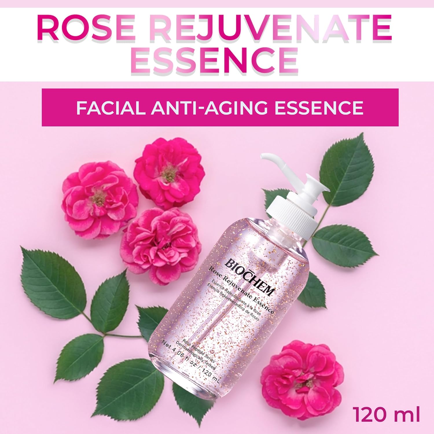 Rose Rejuvenate Essence – 4.06 fl oz  4.1 fl oz Esencia facial antienvejecimiento
