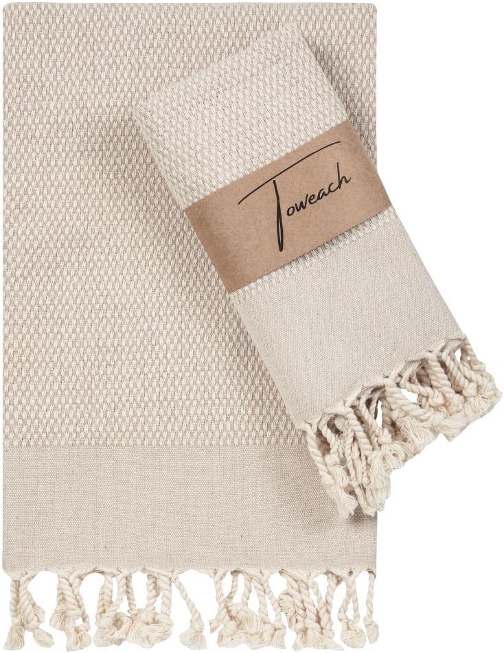 Juego de toallas de mano turcas para baño (18 x 40), toalla de mano decorativa para cocina, 100% algodón turco, a prueba de arena, toallas bohemias
