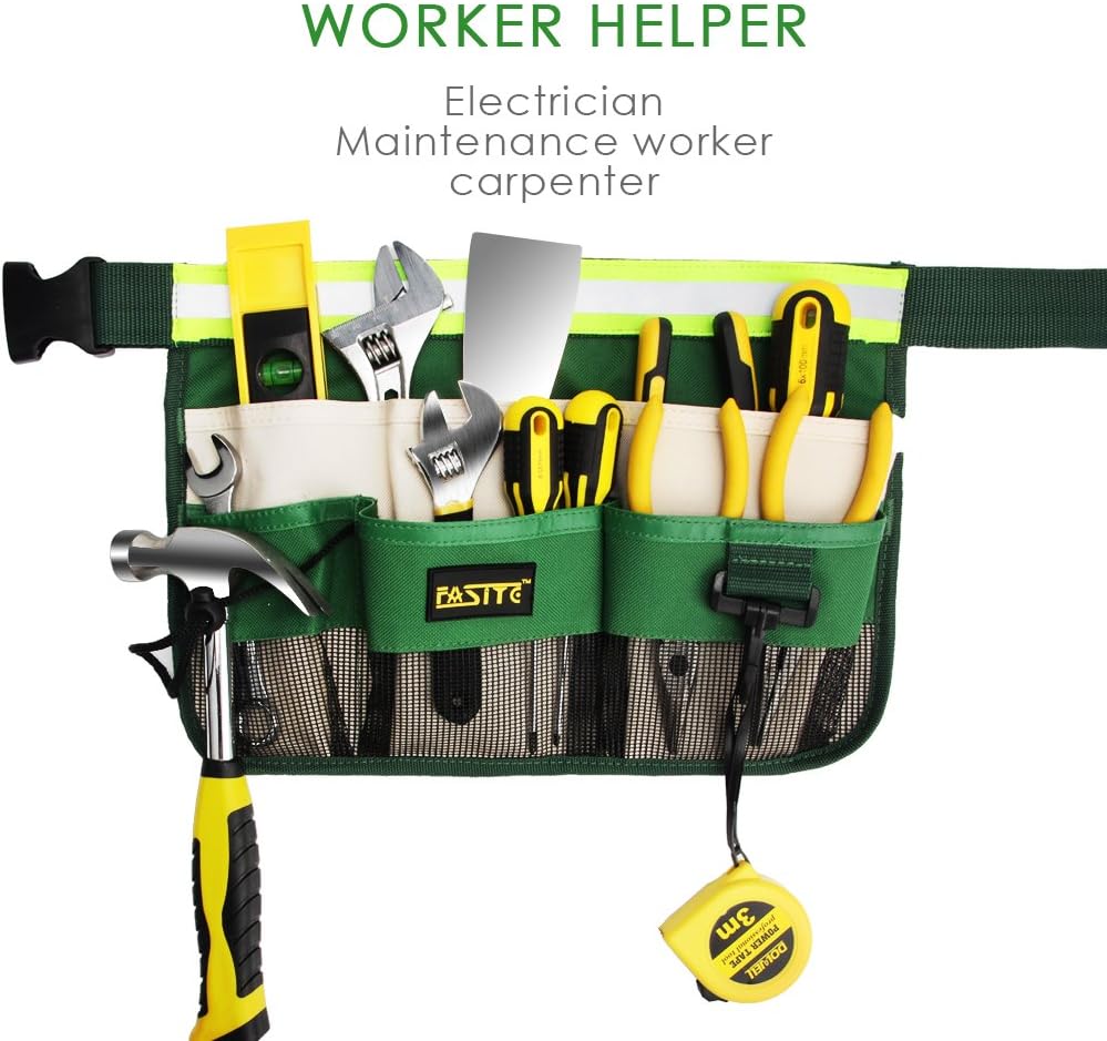 Fasite 7-Pocket Cinturón de herramientas para jardinería (bolsas de tipo riñonera con bolsillos colgantes)