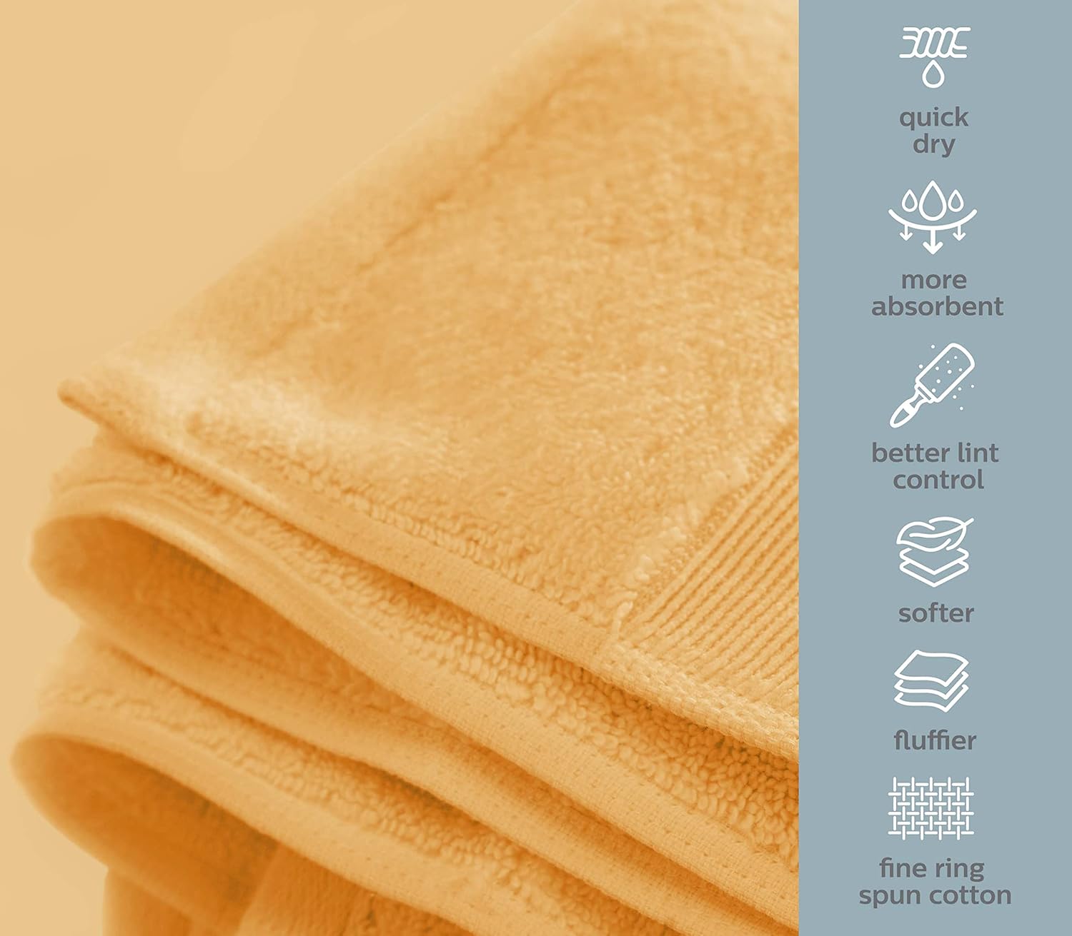 Bennett & Shea Home Toallas de lujo de 12 piezas, 100% algodón turco, toallas de baño de alta calidad para baño, toallas de baño altamente
