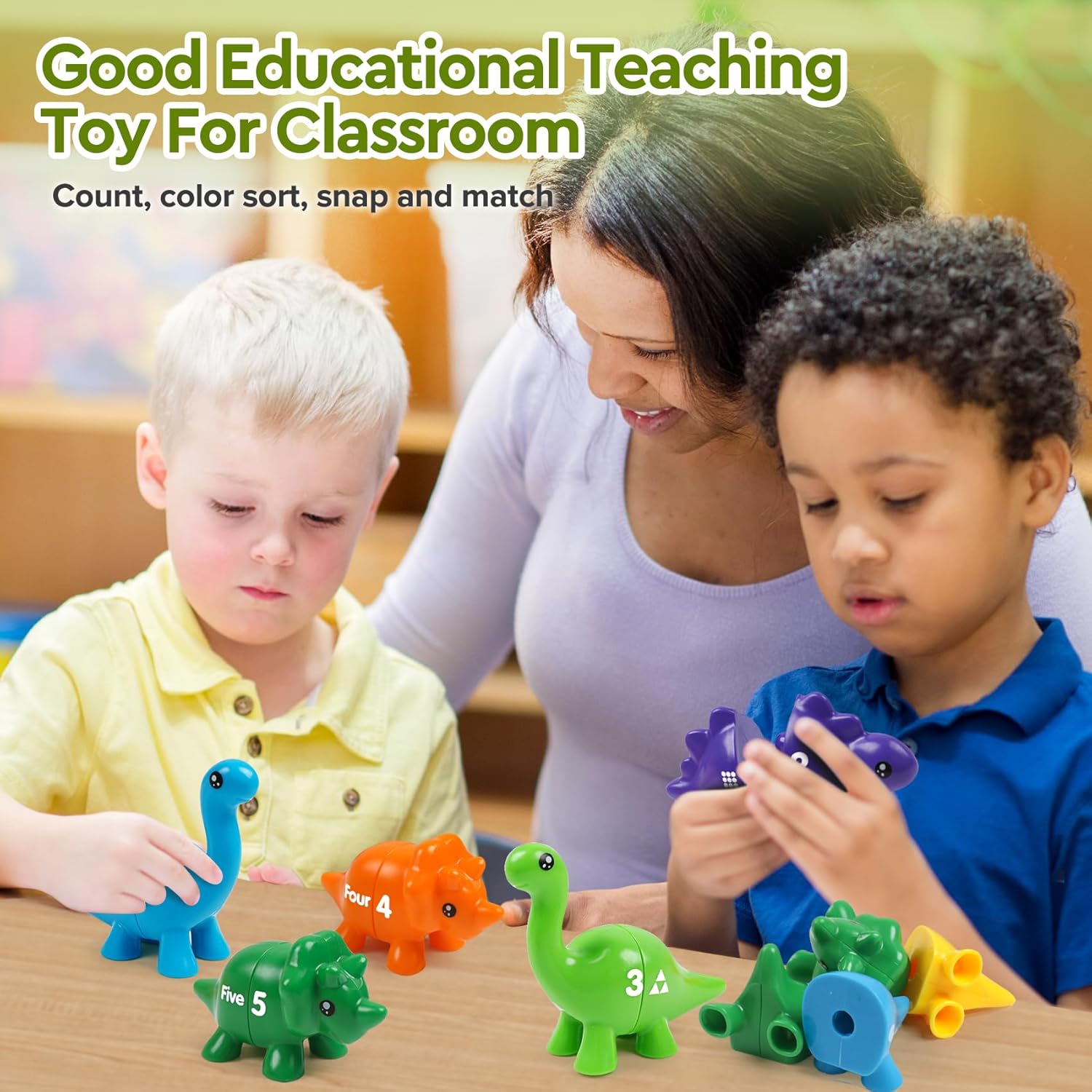 Montessori – Juguete sensorial de clasificación de números y a juego, juego de coincidencia de patrón de doble cara, reconocimiento del 1 al 10,