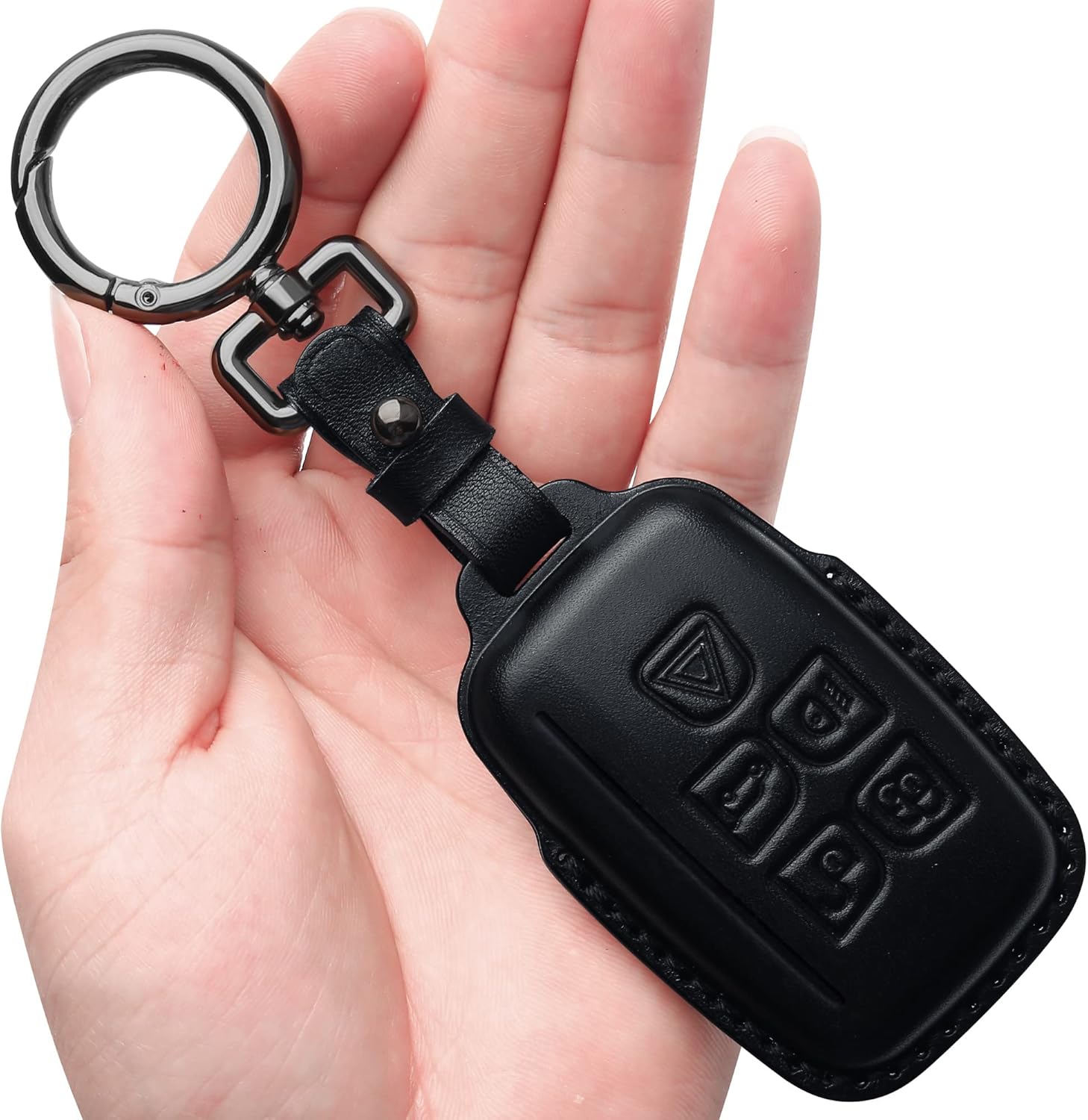 Tukellen Compatible con Range Rover – Funda de piel para llavero con carcasa de llavero compatible con Range Rover Evoque Velar Sport Discovery