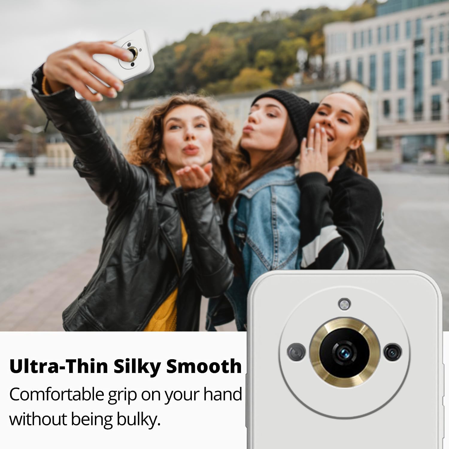 Compatible con Realme 11 Pro Plus Funda de silicona líquida verde oscuro, suave al tacto Realme 11 Pro Plus, funda delgada de silicona a prueba de