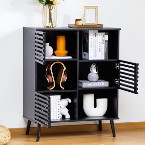 weselon Aparador de buffet, armario de almacenamiento con puertas huecas, vitrina decorativa con estantes ajustables para sala de estar, entrada, weselon Aparador de buffet, armario de almacenamiento con puertas huecas, vitrina decorativa con estantes ajustables para sala de estar, entrada,