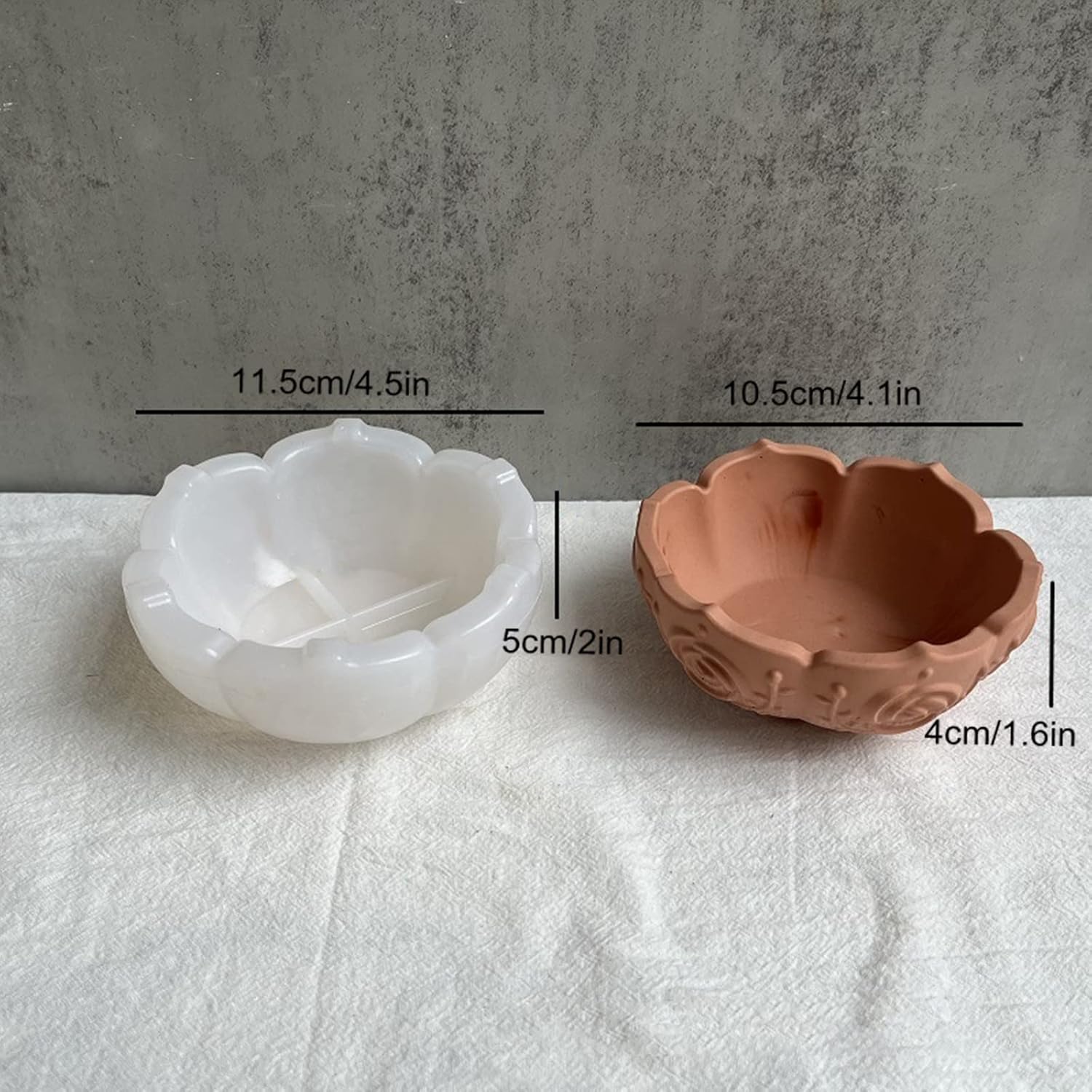 Lotus – Molde de silicona para macetas de concreto, molde de silicona para suculentas, jarrón, bandeja de plato, molde de resina epoxi