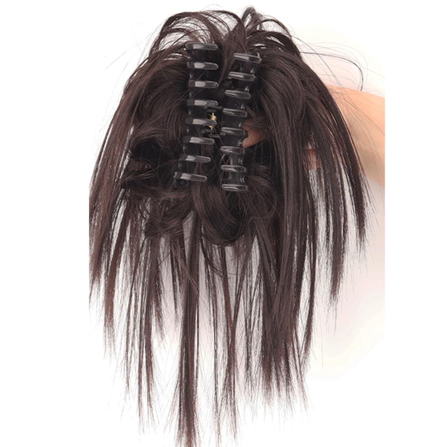 Extensiones de cabello con clip de garra, recogido y desordenado, moño desordenado, sintético, ondulado, rizado, extensiones de cabello para cola de