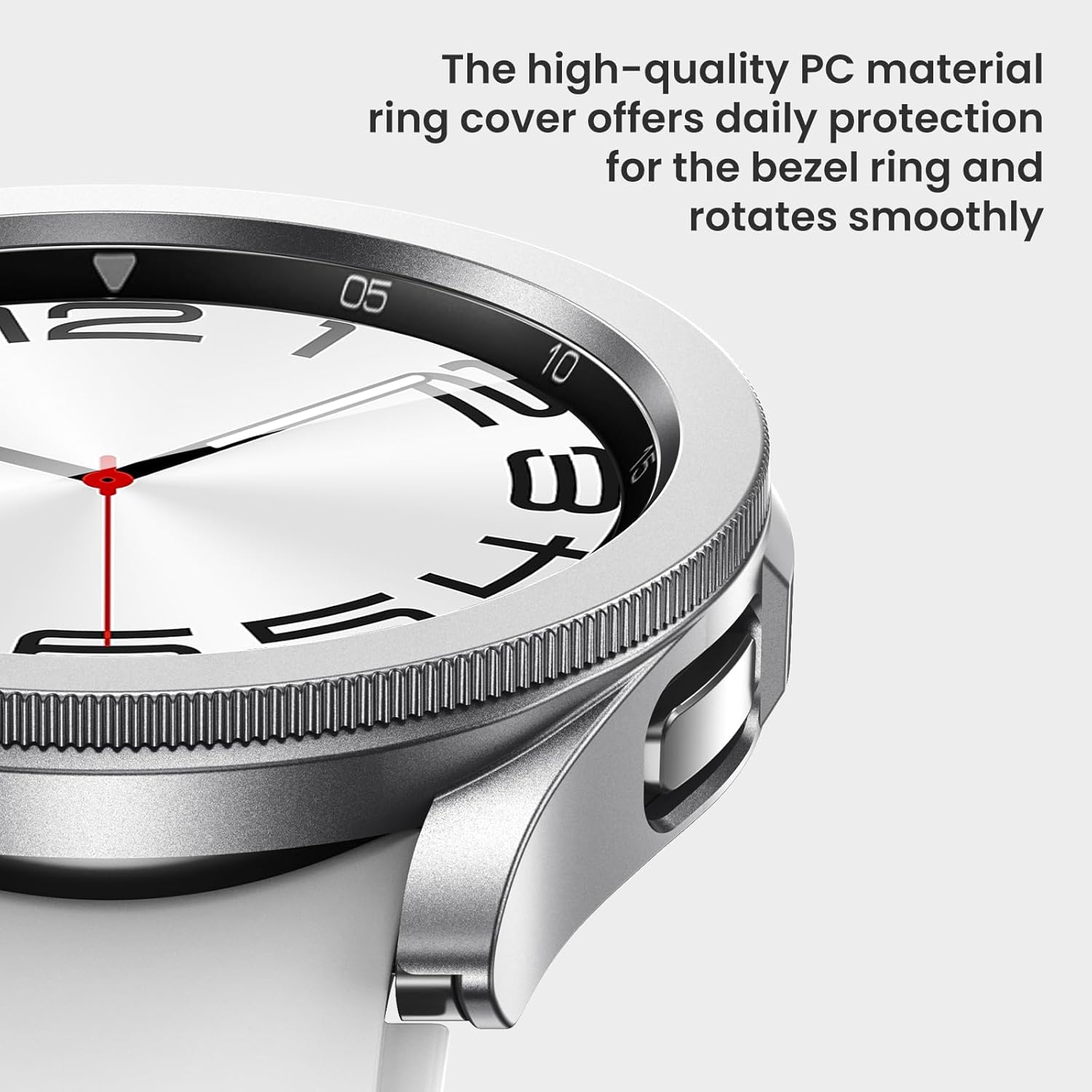 Goton Paquete de 2+2+3 Funda 3 en 1 para Samsung Galaxy Watch 6 Classic de 1.772 pulgadas y protector de pantalla, paquete de 3 protectores de