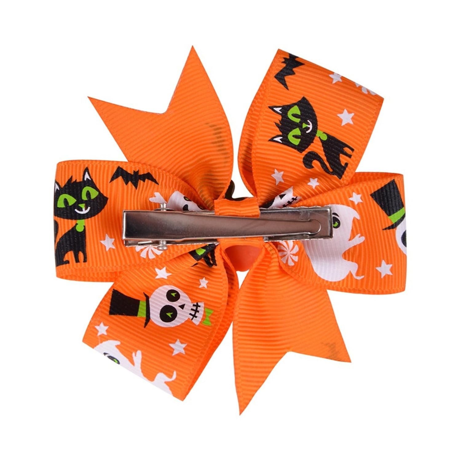 Lazo para el pelo de Halloween, calabaza, murciélago, araña, fantasma, horquilla para fiesta de Halloween, accesorios para el cabello (naranja)