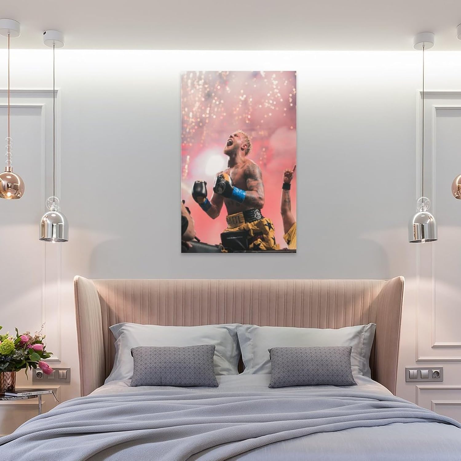 Póster motivacional de Jake Paul Sports Star Boxing, póster motivacional para gimnasio, regalo de estrellas para fanáticos, obras de arte, póster de