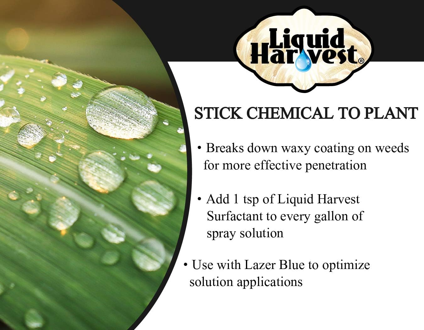 Liquid Harvest Lazer – Indicador de patrón de aerosol azul de 8 onzas, surfactante de 16 onzas y paquete de mesotrione de 8 onzas para un control