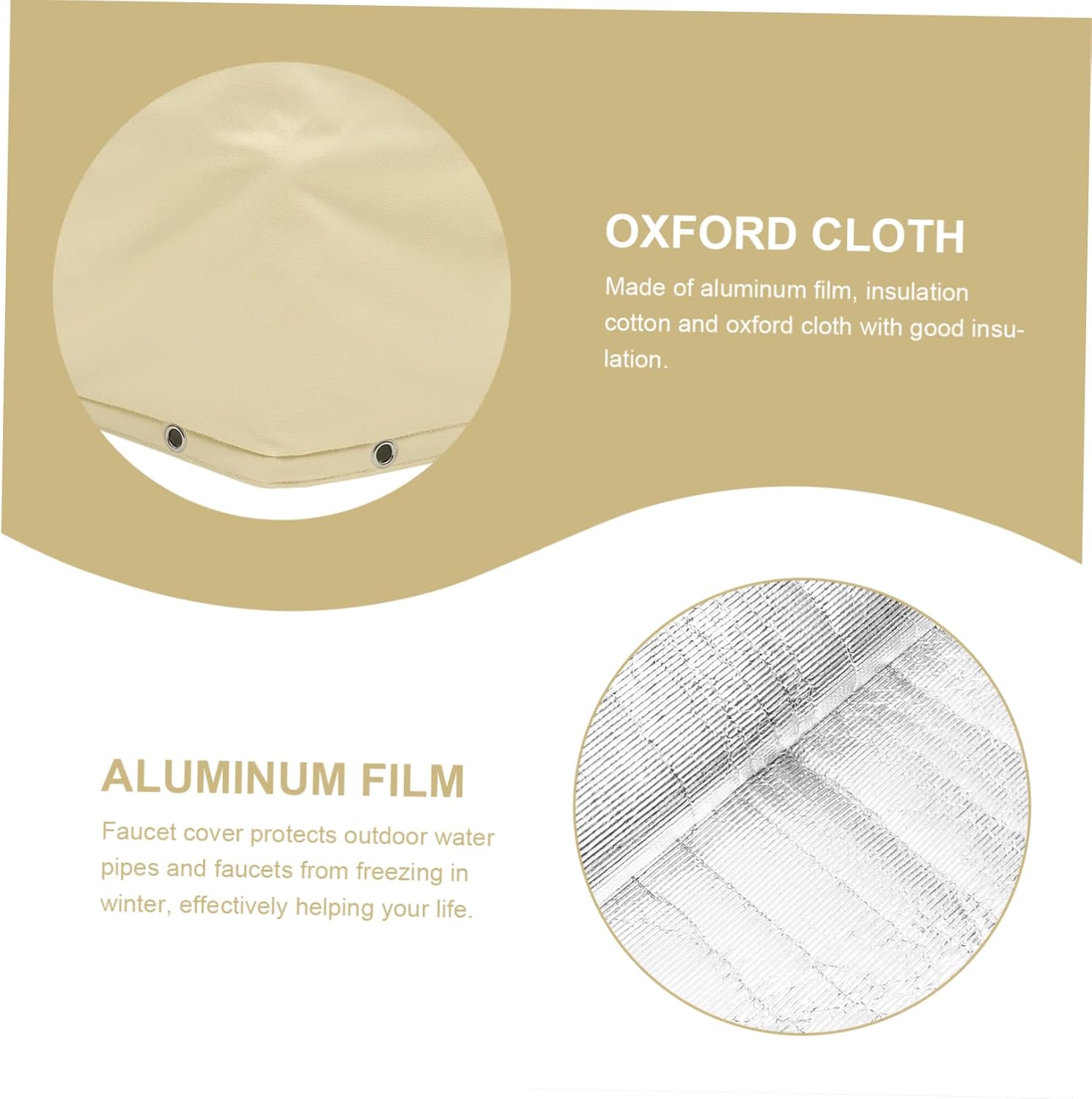 Housoutil Cubierta de protección contra heladas, cubiertas de grifo para exteriores, para tuberías de invierno, prevención de reflujo, cubierta de