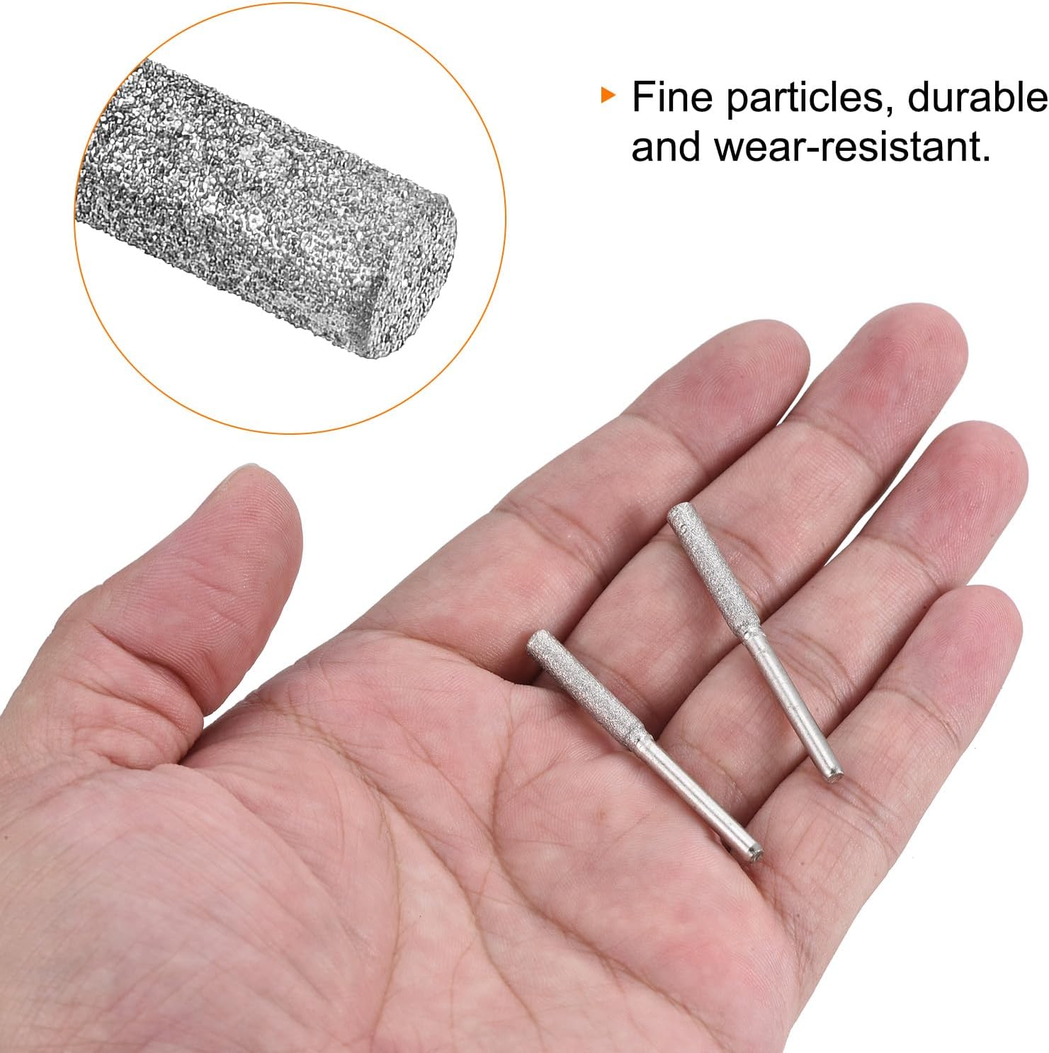 PATIKIL Afilador de motosierra de diamante de 532 pulgadas, paquete de 18 herramientas de afilado para pulir piedra, color plateado