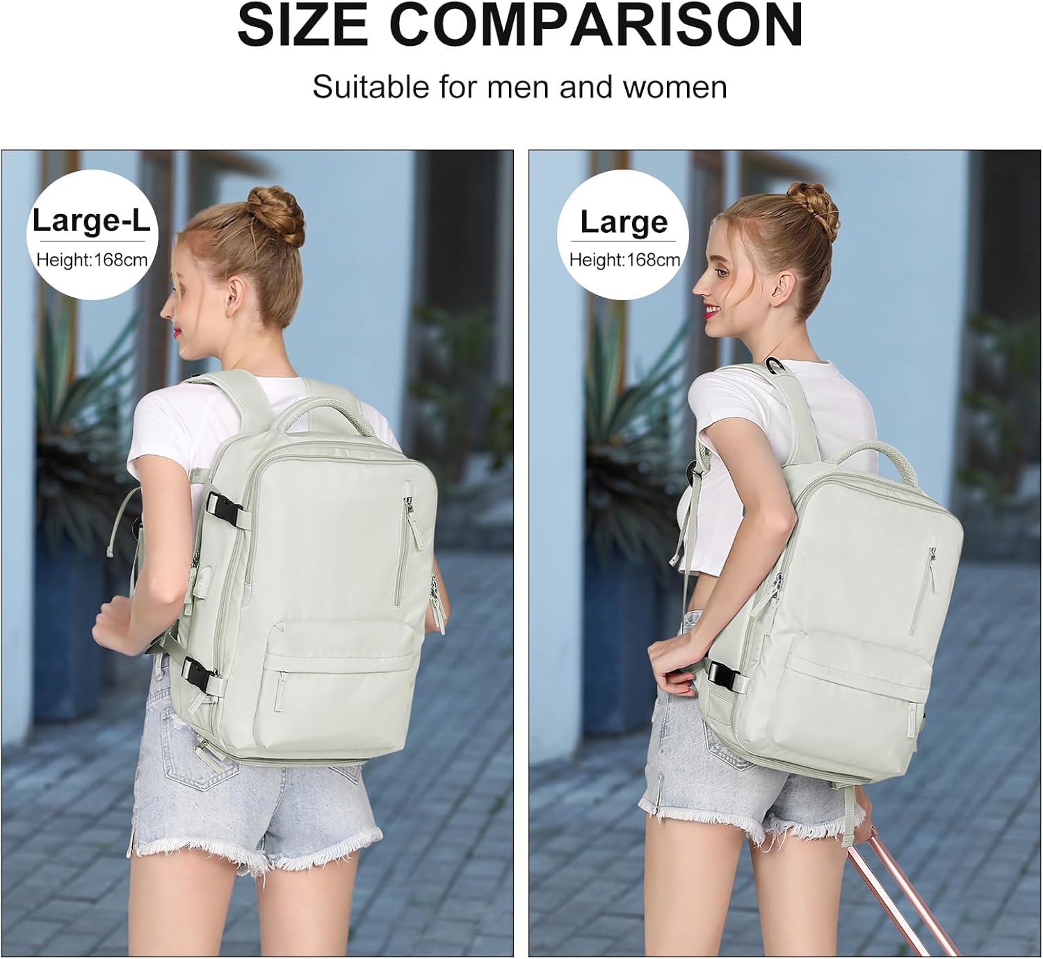 WONHOX – Mochila grande, aprobada para vuelo, unisex, para viajes, trabajo, negocios o laptop