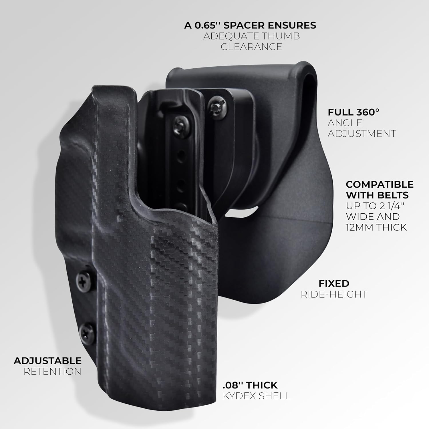 OWB – Funda de pala de liberación rápida para IWI MASADA de 4.1 pulgadas