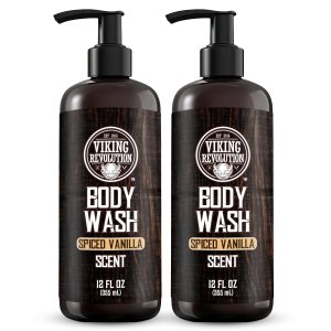 Viking Revolution Gel de baño para hombre, Spiced Vanilla – Gel de baño natural para hombres con vitamina E y aceite de romero, gel de ducha para Viking Revolution Gel de baño para hombre, Spiced Vanilla – Gel de baño natural para hombres con vitamina E y aceite de romero, gel de ducha para