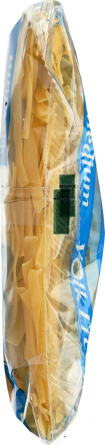 Manischewitz Pasta de fideos premium enriquecida mediana sin yema de 12 onzas (paquete de 3) sin colesterol, 0.28 oz de proteína por porción, baja
