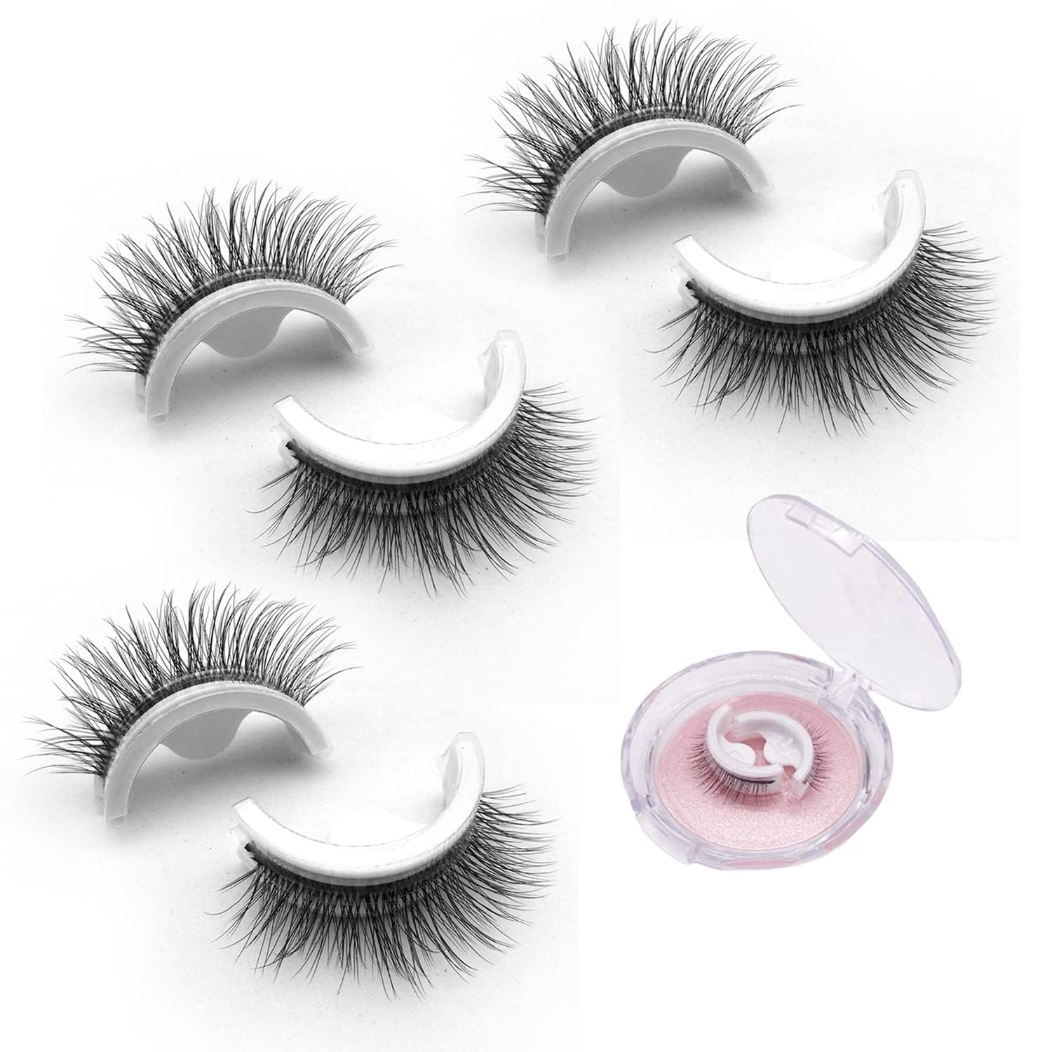 Lash Buddy – Pestañas autoadhesivas, pestañas postizas Glazy Boo, pestañas adhesivas reutilizables, pestañas autoadhesivas, pestañas postizas de
