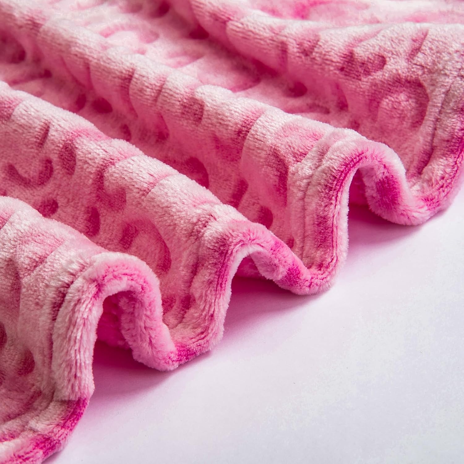 Vessia Manta con estampado de leopardo para sofá, cama, sofá, suave y acogedora manta de guepardo rosa intenso para decoración de todas las