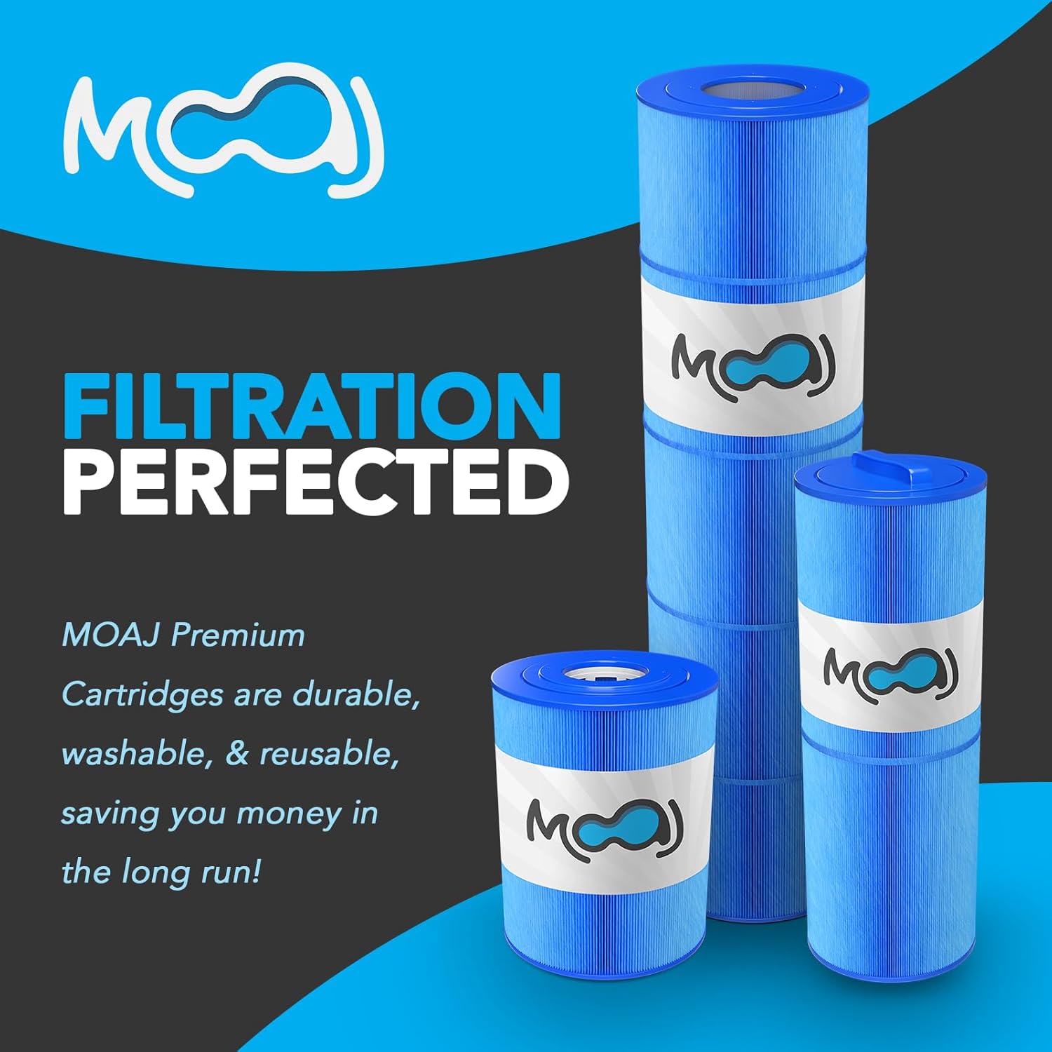 MOAJ Cartucho de filtro premium que reemplaza PWW50L, Unicel 4CH-949, Filbur FC-0172, FC0172, Waterway Teleweir 817-4050, Rising Dragon Hot Tub Spa,