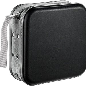 Funda para DVD, estuche portátil para CD de capacidad para 48 unidades, almacenamiento de plástico duro, organizador de cartera para CD y DVD para Funda para DVD, estuche portátil para CD de capacidad para 48 unidades, almacenamiento de plástico duro, organizador de cartera para CD y DVD para