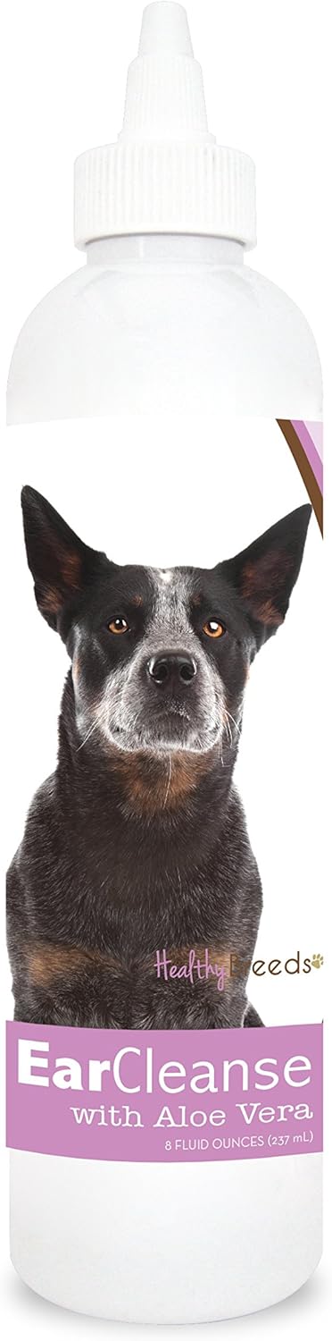 Healthy Breeds – Limpiador de oídos con aloe vera – Formulado por veterinarios para desodorizar, limpiar, secar y acidificar el canal auditivo –