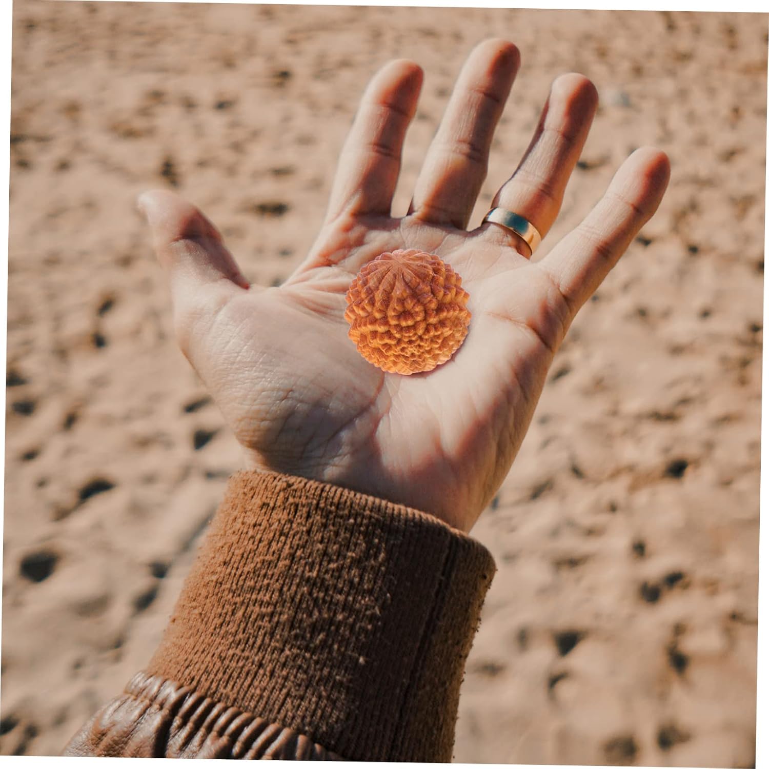 Healeved 4 unidades de bolas de masaje de madera, masajeadores de mano, bola de ejercicio de mano, esfera Baoding, bolas de relajación de masaje de