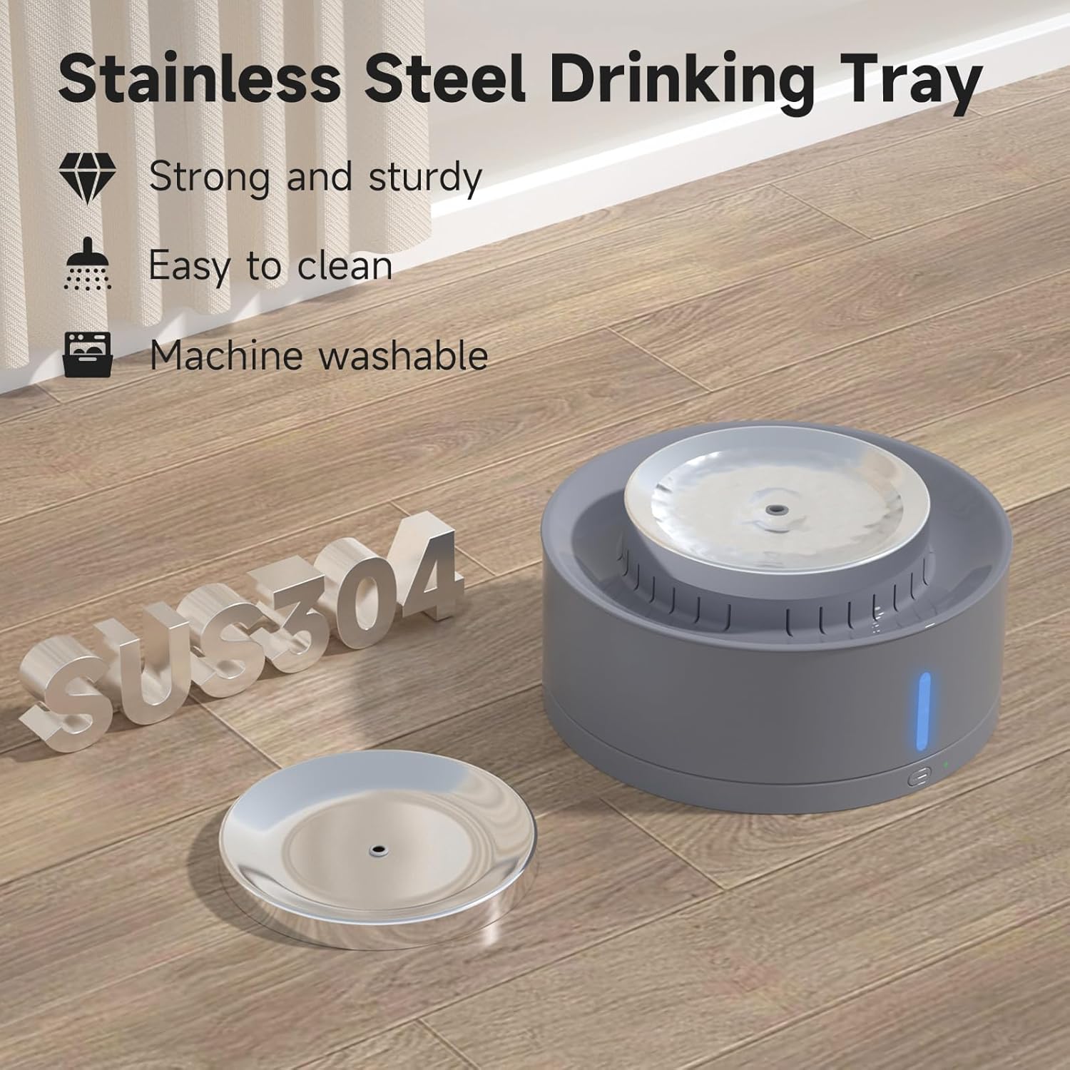 ELS PET Fuente de agua para perros de 270 oz8 L fuente de agua grande para mascotas, ultra silenciosa, dispensador automático de agua para gatos,