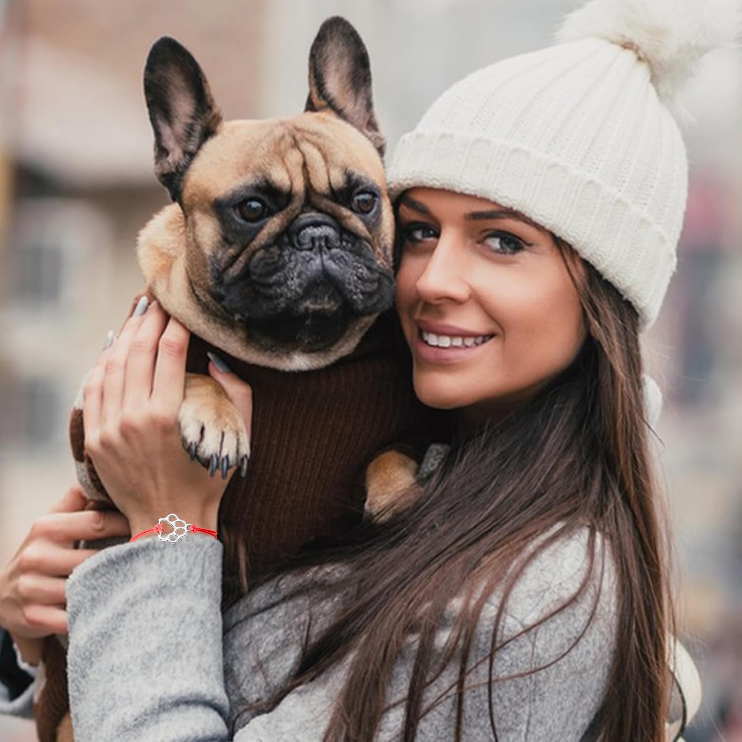 Puppy Dog Bracelets for Women Men Dog Memorial Gifts for Dog Lover Friendship Gifts for Her His Couples Adjustable String