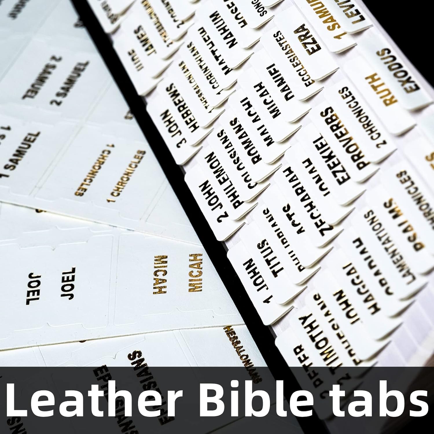 Pestañas de cuero para la Biblia, pestañas de la Biblia para mujeres y hombres, pestañas de la Biblia para Biblia de estudio, 80 pestañas de índice