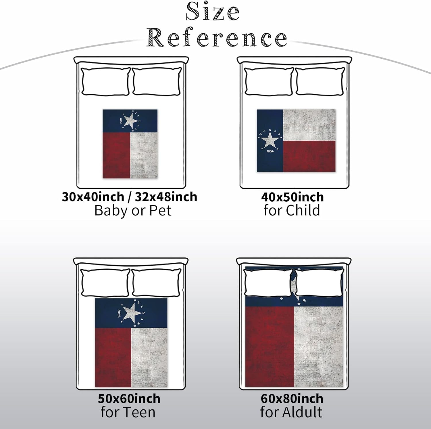 Manta de bandera de Texas, lujosa y cómoda, acogedora manta con estampado de bandera del estado de TX vintage, manta de estado de estrella solitaria