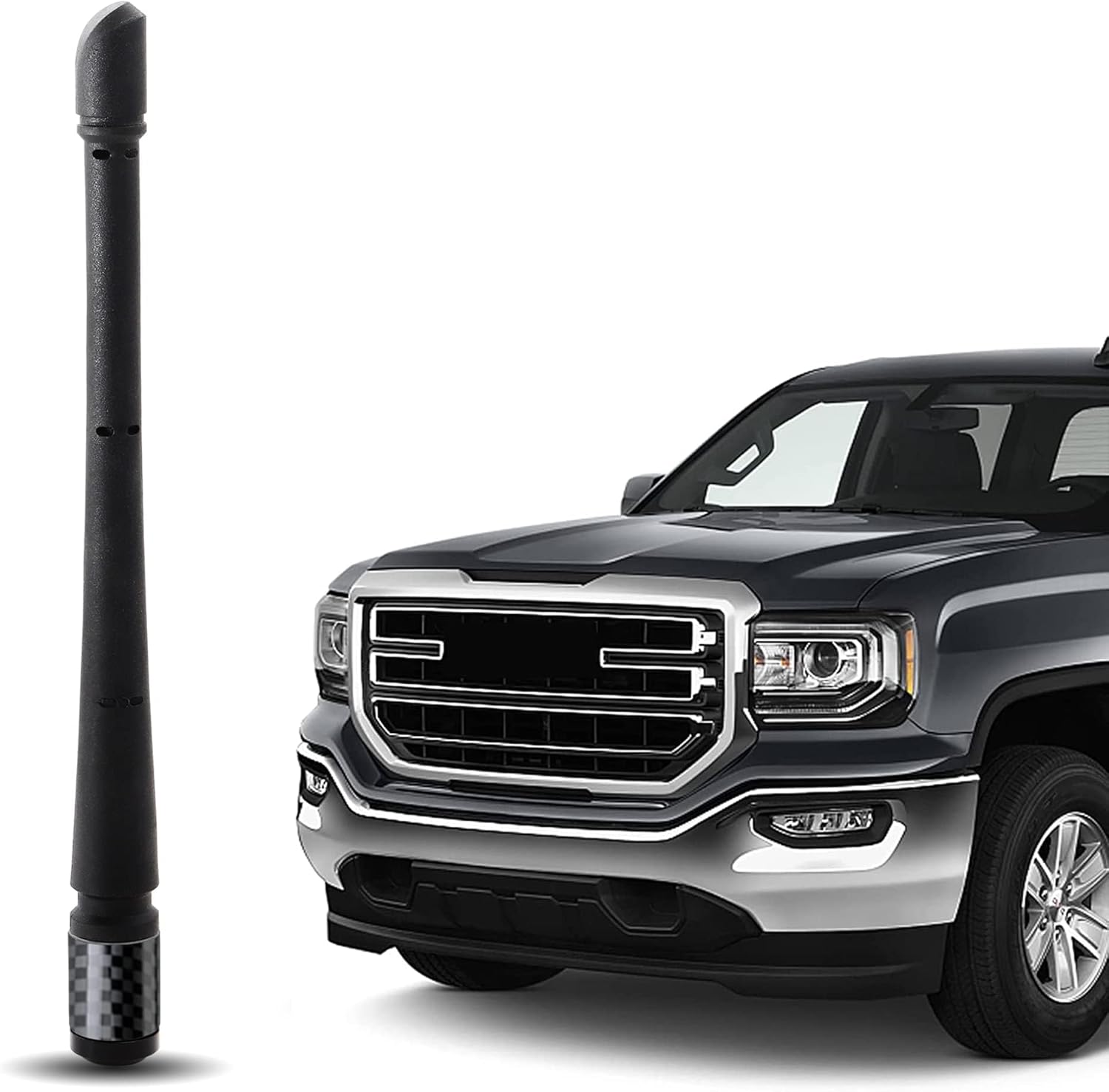 Anina Mástil de antena de radio para automóvil compatible con GMC Sierra Denali Chevy Silverado Colorado Traverse 2007-2023  Diseñada para una