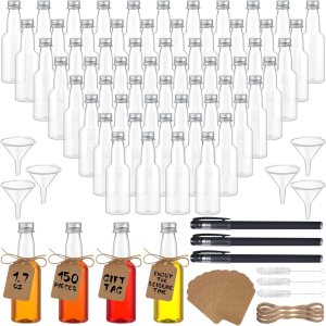 Mifoci 150 mini botellas de licor para fiestas, botellas de alcohol de plástico de 1.7 onzas con tapa, botellas de alcohol con tapa, botellas de Mifoci 150 mini botellas de licor para fiestas, botellas de alcohol de plástico de 1.7 onzas con tapa, botellas de alcohol con tapa, botellas de