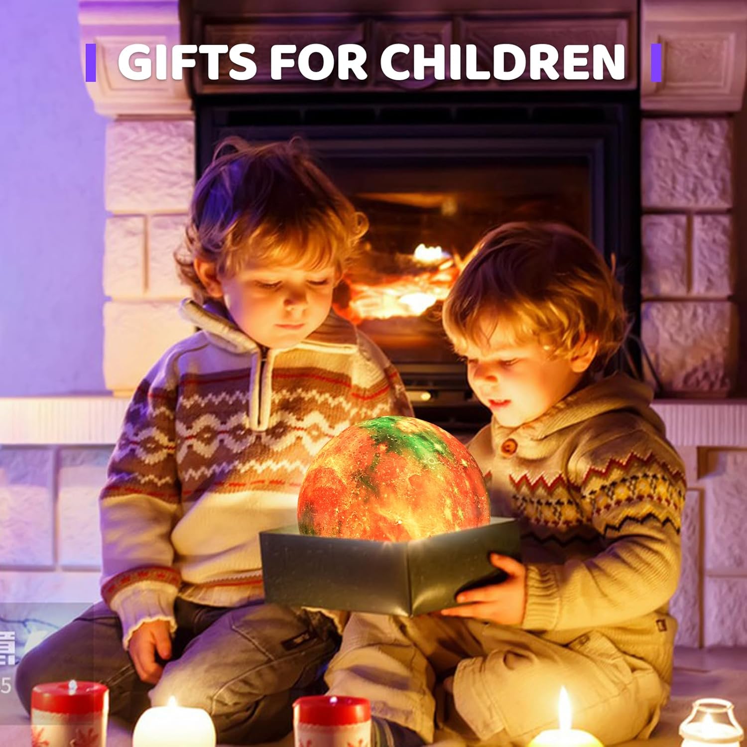 Lámpara de galaxia recargable para adultos y niños de 5.9 pulgadas, luces de luna de galaxia 3D para dormitorio, regalos únicos de Navidad para