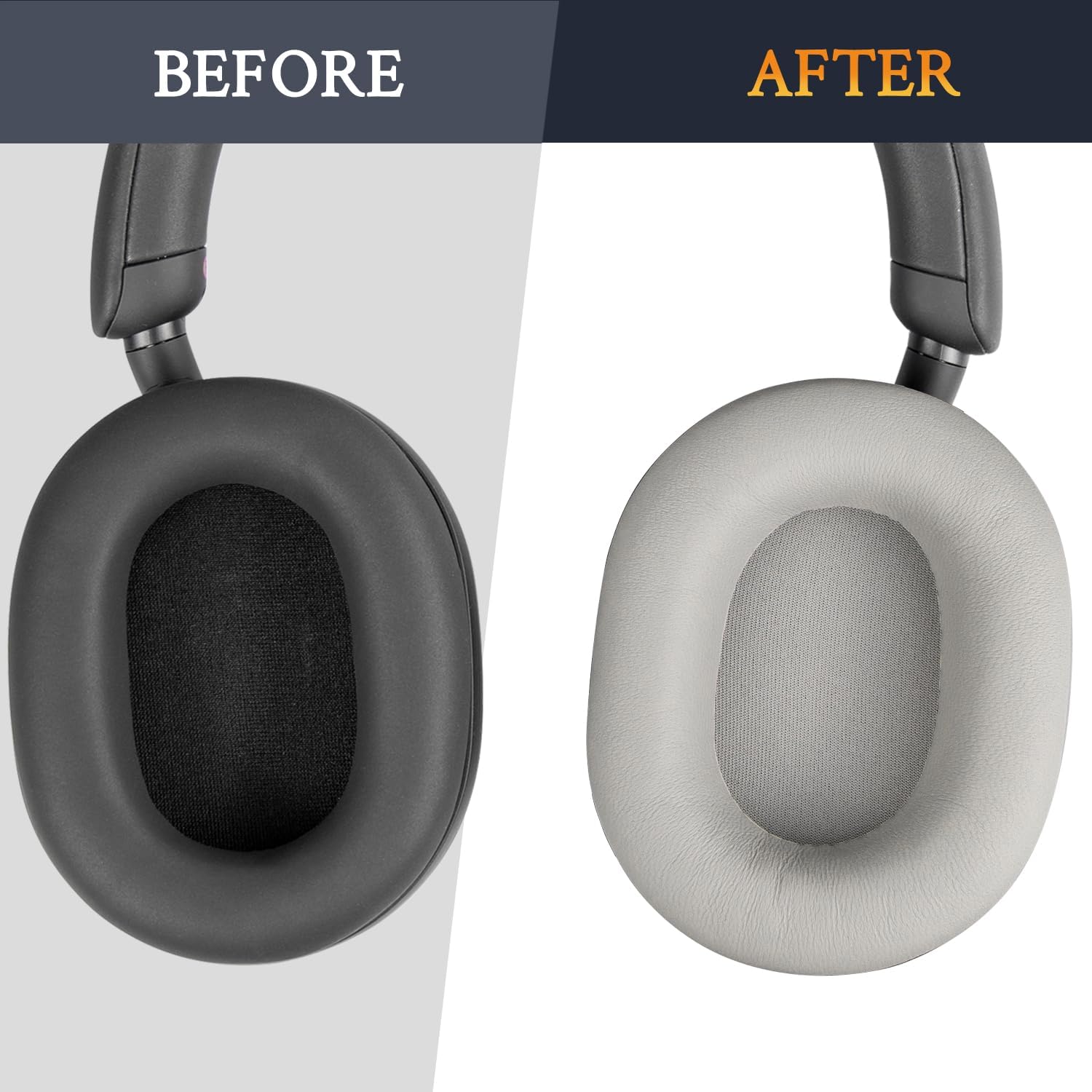 SOULWIT Almohadillas de repuesto para auriculares Sony WH-1000XM5 (WH1000XM5) con cancelación de ruido, almohadillas con piel de cordero más suave,