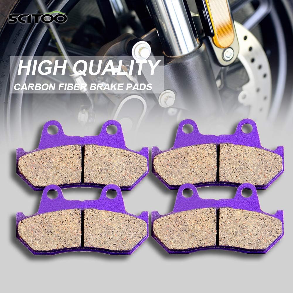 SCITOO Pastillas de freno de fibra de carbono para Honda GL1200, 84 85 para Honda GL1200A, 86 87 para Honda GL1200I, 85 para Honda GL1200L, 86 para