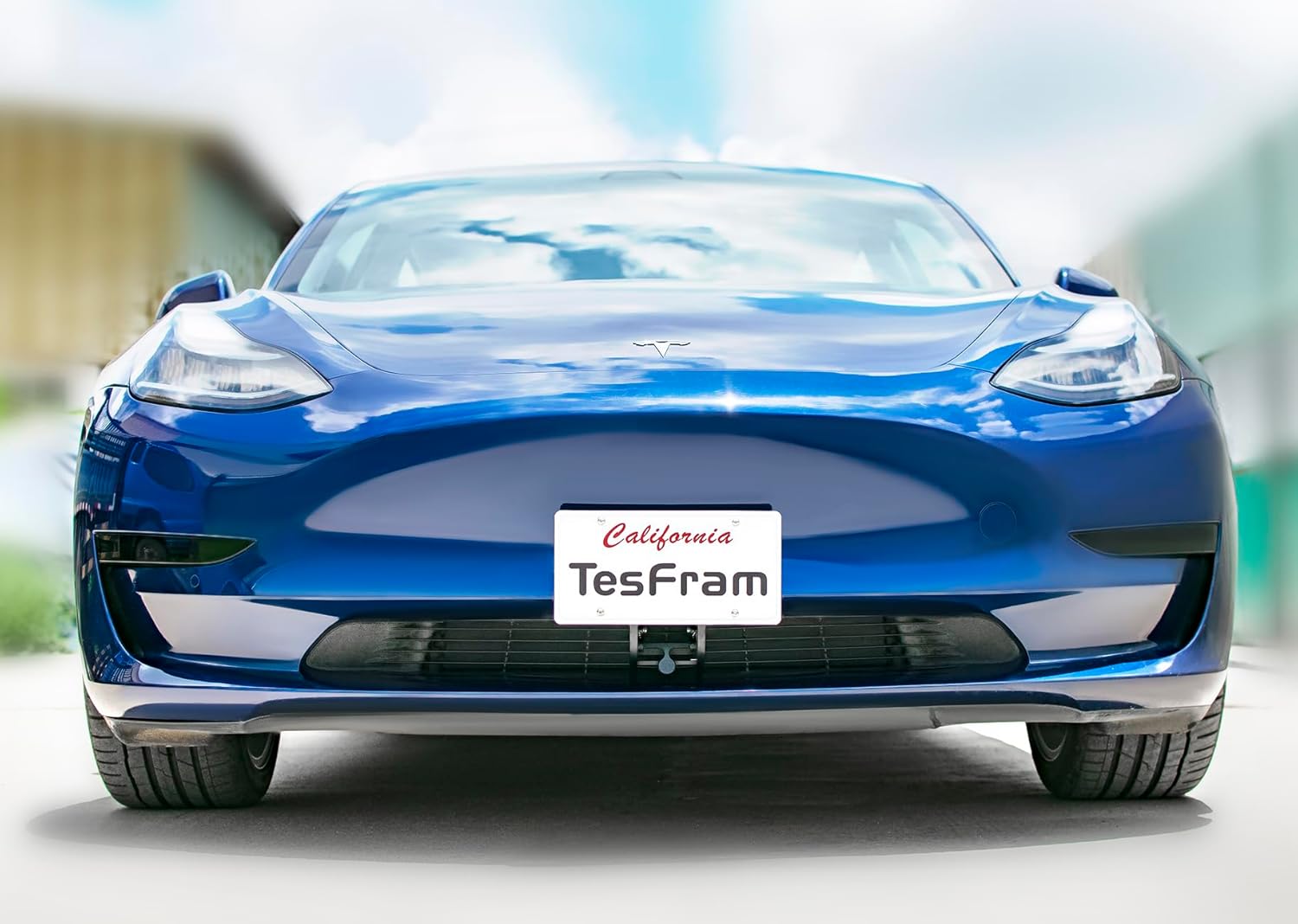 Soporte delantero para placa de matrícula Tesla Modelo 3 2023-2017, antirrobo y ajustable en altura (patente de EE. UU.), kit de montaje de soporte