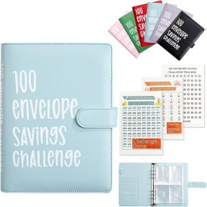 Carpeta de desafío de 100 sobres, libro de ahorro de dinero de 52 semanas, forma fácil y divertida de ahorrar ,050, ,000, 0, libro de Carpeta de desafío de 100 sobres, libro de ahorro de dinero de 52 semanas, forma fácil y divertida de ahorrar ,050, ,000, 0, libro de