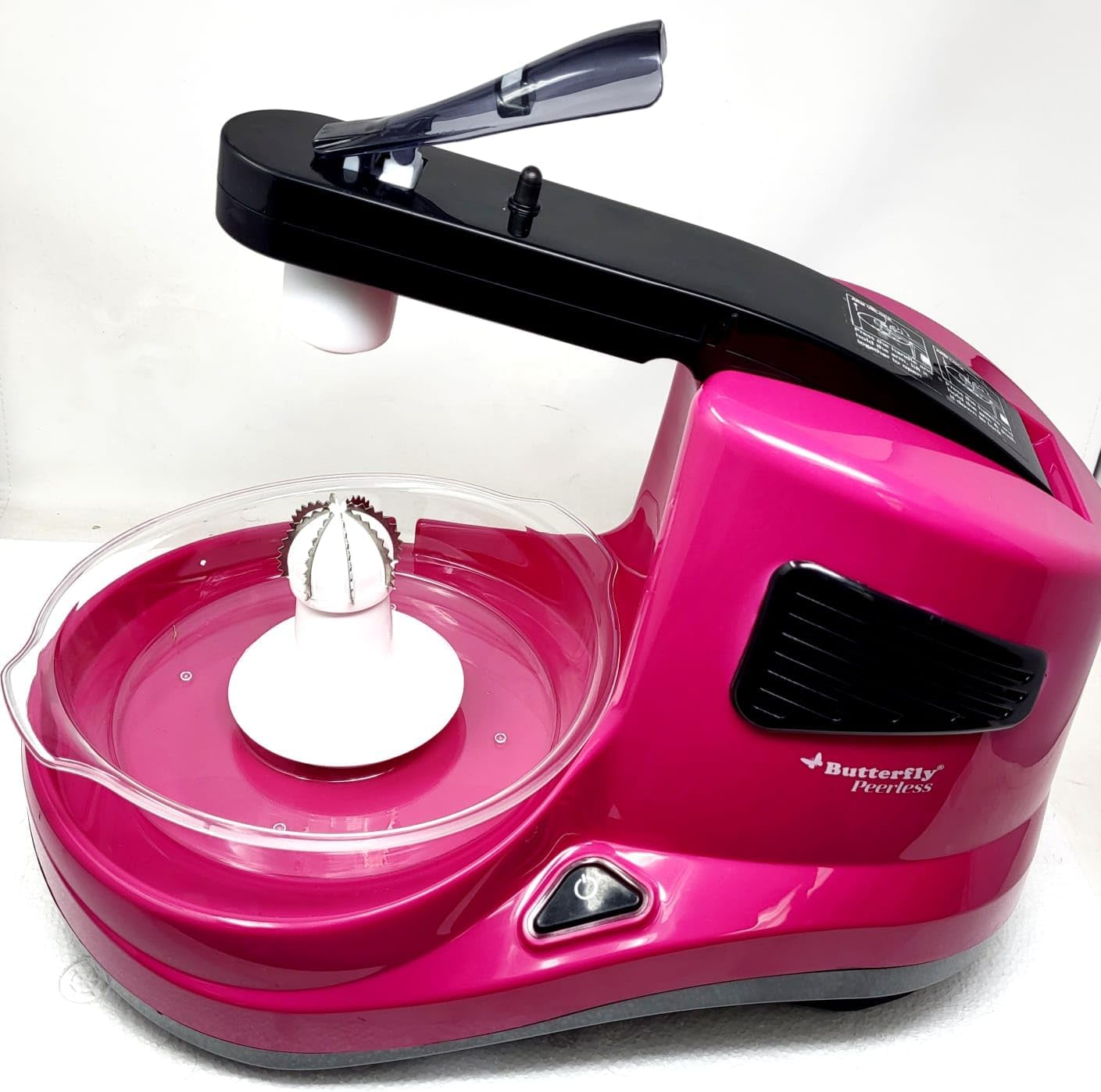 Butterfly Peerless – Molinillo húmedo de 3 piedras con amasadora Atta y raspador de coco, 2 litros, 110 V para Estados Unidos y Canadá, rosa