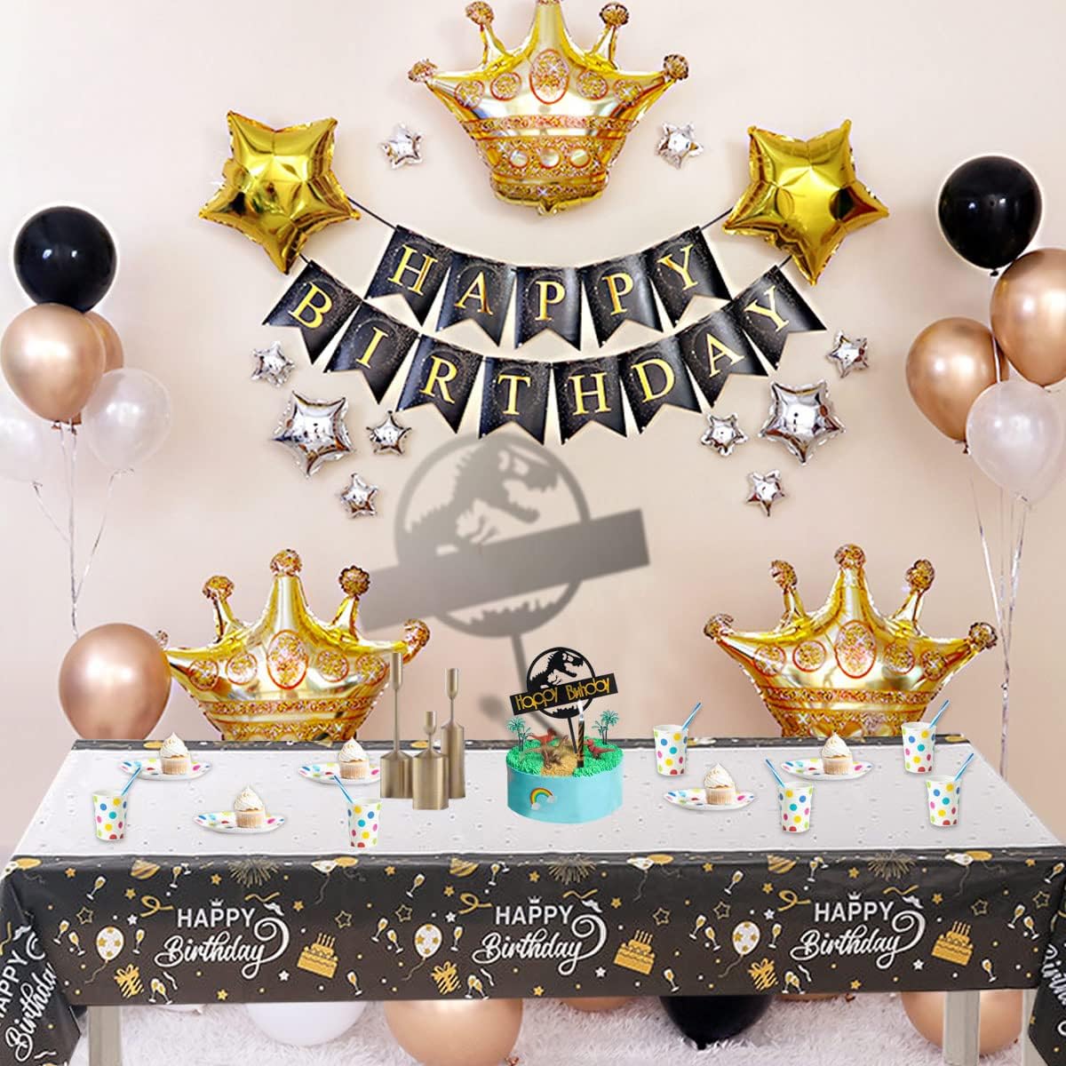Happ – Mantel rectangular para fiestas de cumpleaños en interiores o exteriores, suministros para mujeres y hombres (54 x 108 pulgadas, 2 unidades)