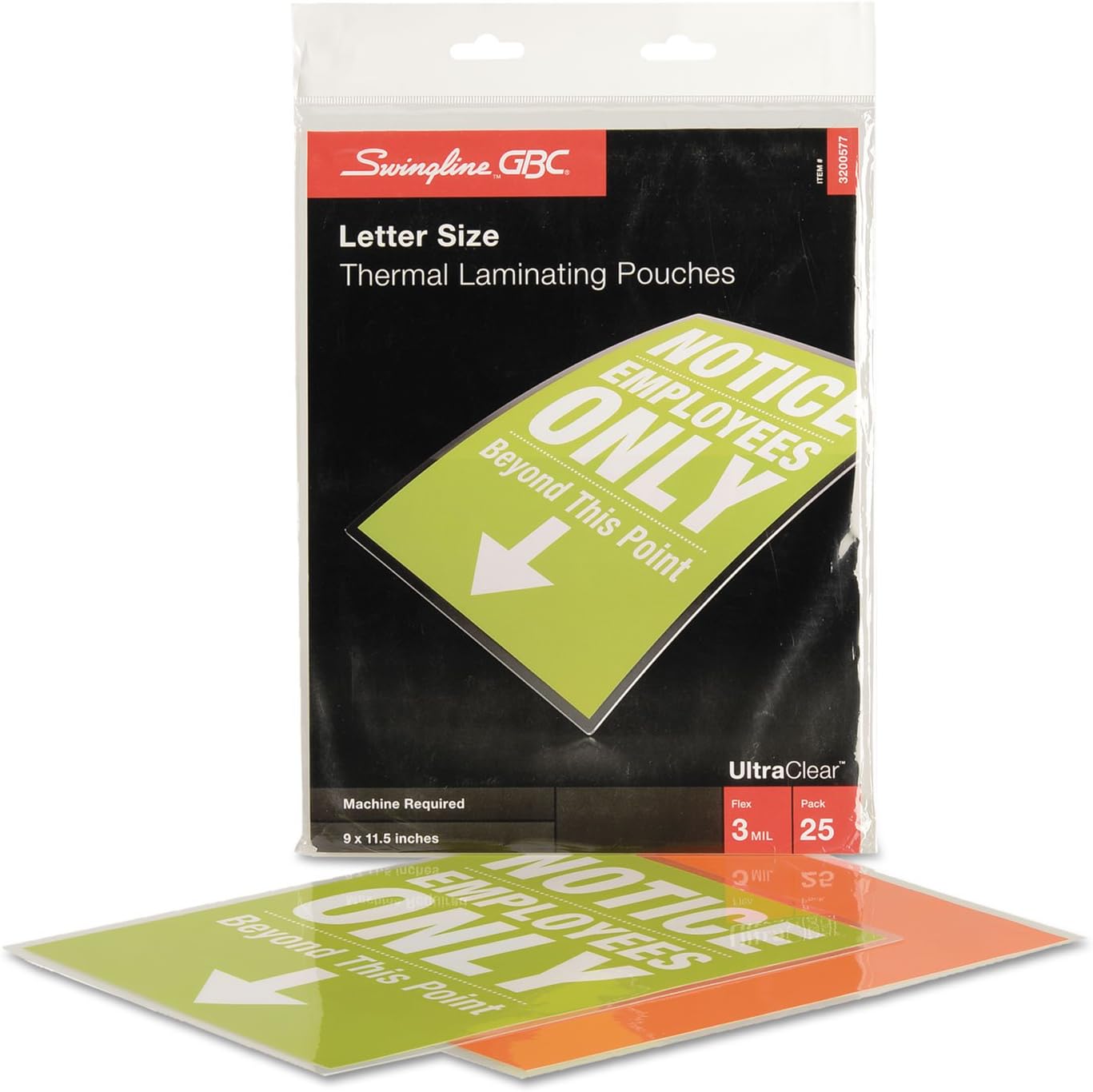 Gen Bindng – Bolsas de laminación Heatseal de 3 mil, 9 x 11-12, paquete de 25 unidades