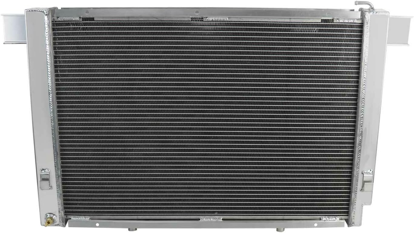 Rubivel Radiador de aluminio de 3 filas compatible con 1889 1990-2002 Mercedes Benz SL SL500 500 SL 600SL R129 55 60 AMG 5.0L V8 Gas AT Radiador de