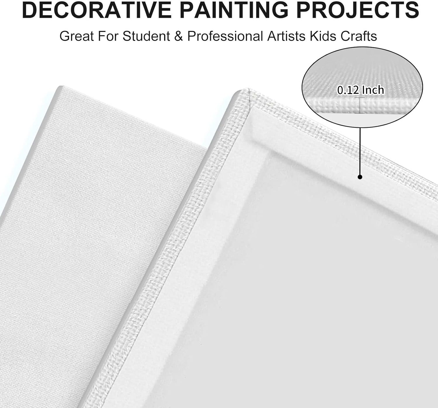 Artkey Paquete de 12 tableros de lona de 5 x 7 pulgadas, 10 onzas, imprimados 100% algodón, lienzos en blanco para pintura, paneles de lienzo para