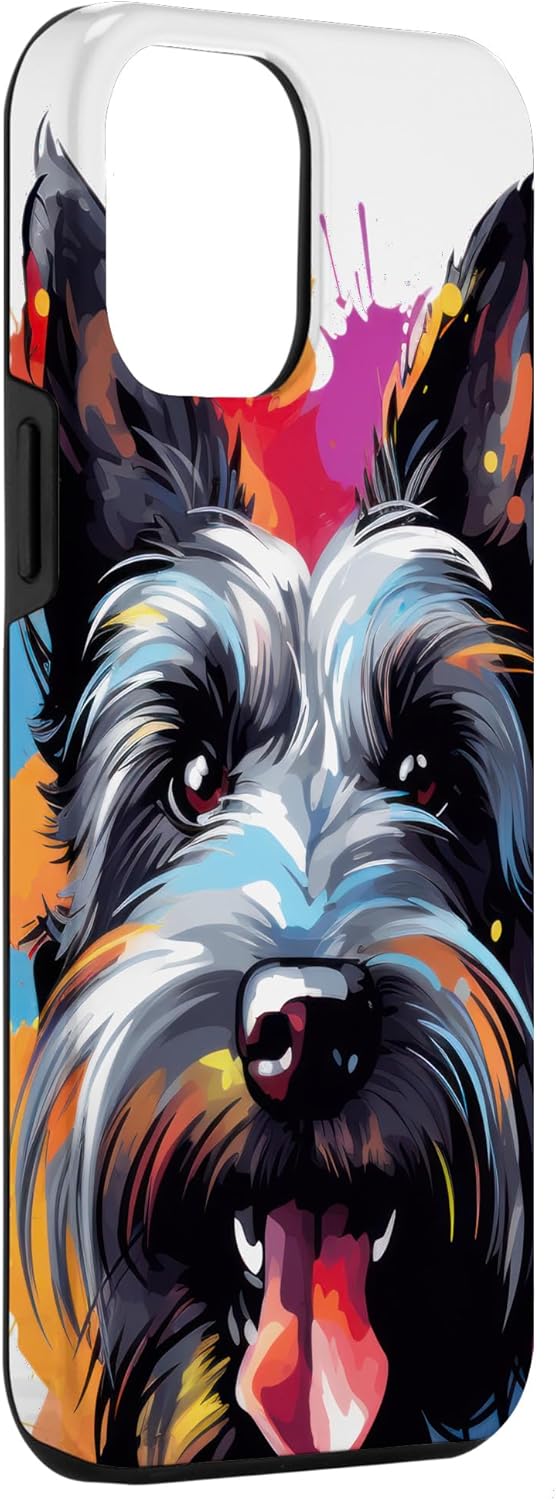 iPhone 13 Pro Max Scottish Terrier Retrato  Estuche de ilustraciones en color retrato
