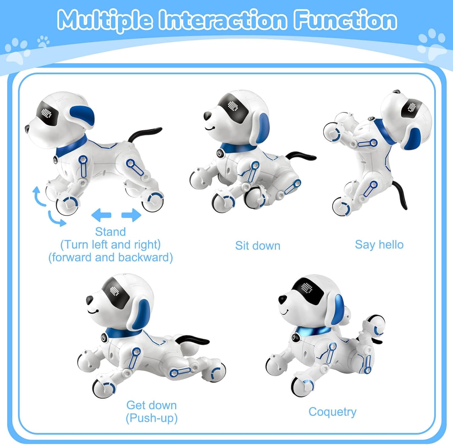 Juguetes robot para perros para niños de 8, 9, 10, 11, 12, perros con control remoto, perro robot para niños de 8 a 12 años, robot para mascotas,