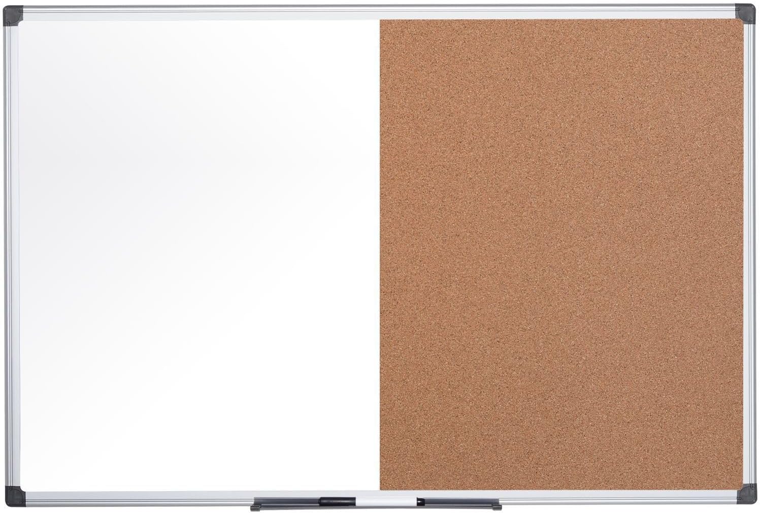MasterVision Maya Series – Tablero de anuncios de corcho de borrado en seco, para montaje en pared, corcho autorreparable, 18 x 24 pulgadas, marco