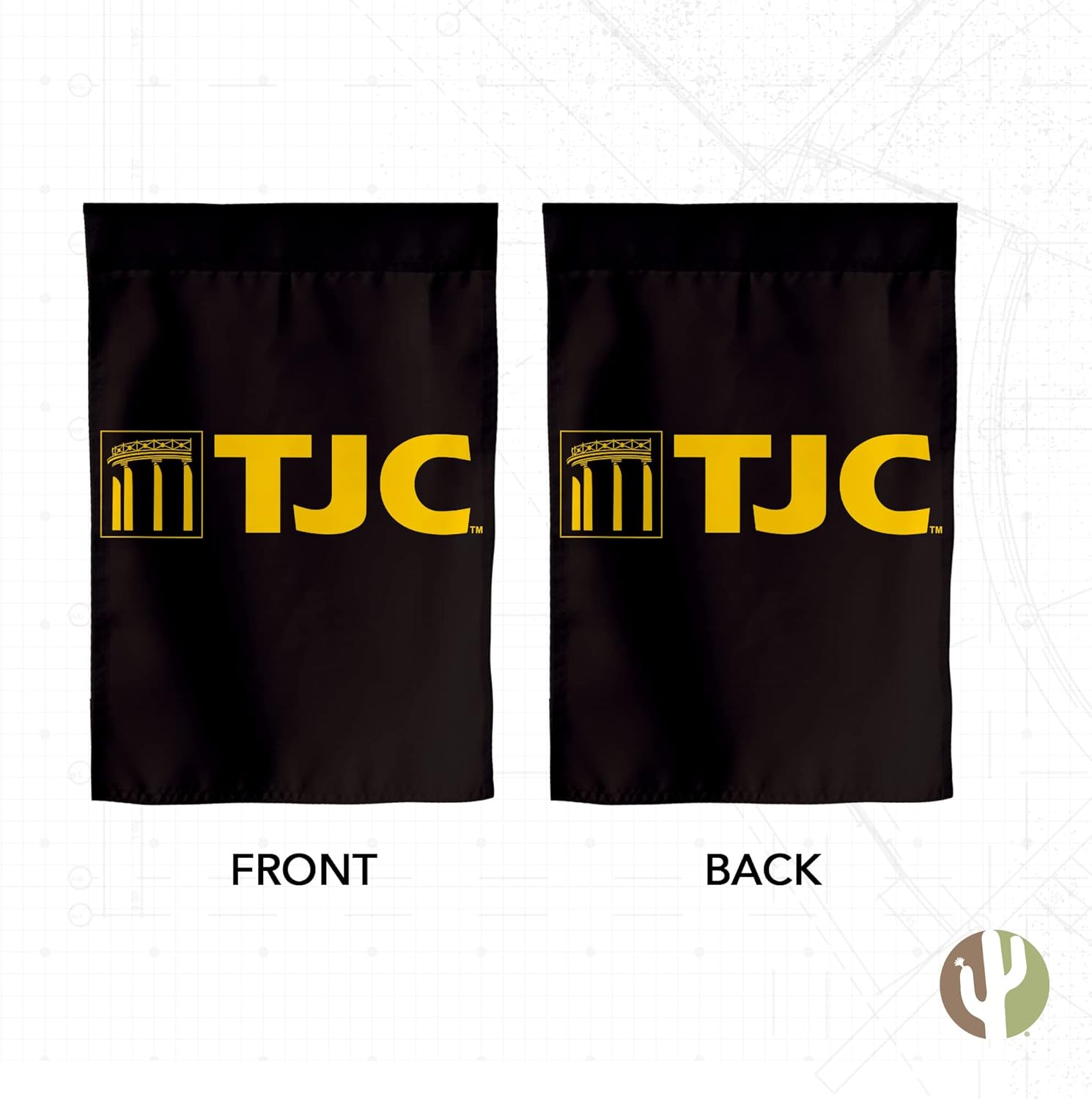 Desert Cactus Tyler Junior College Apaches Bandera de jardín TJC Apaches Banner 100% poliéster (diseño 1)