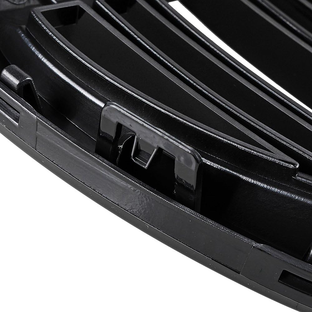 Rejilla de riñón frontal negra brillante, radiador de doble aleta, listones gemelos compatibles con BMW F48 F49 X1 Serie X 2016 2017 2018