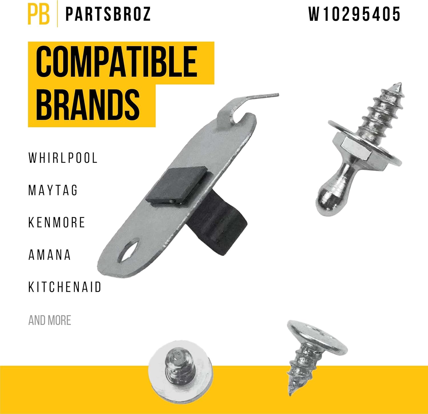 W10295405 – Golpe de puerta compatible con secadora Whirlpool Maytag Kenmore – Sustituye a AP4501391 1553024 8572983 AH2373322 EA2373322 PS2373322